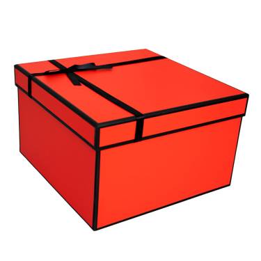 Set 3 cutii cu funda neagra - rosu